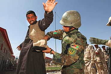 Afghan National Army being trained by ISAF in the trainingcentre in Tarin Kowt, Uruzgan.