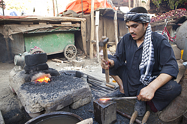 Bazaar in downtown Kunduz city, Afghanistan