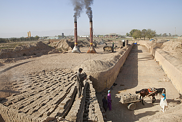 Brick factory in Kunduz, Afghanistan.