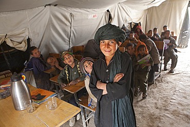 tented school in a slum in Kabul