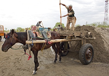 sand seller in Kunduz, Afghanistan