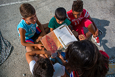 Children activities to celebrate in Kara Tebe refugee camp where 1000 Syrian refugees are housed.