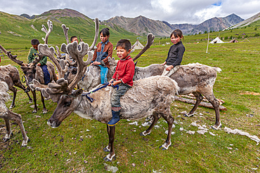 Turkic community of Semi Nomadic reindeer herders living in the northernmost province of Mongolia