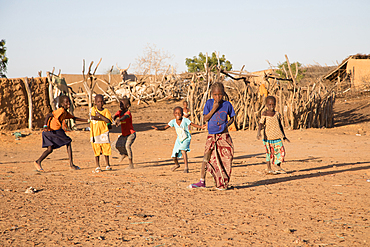 Children playing in the village of Ndiaw, northern Senegal