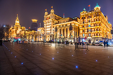 Shanghai, China, 28th Jan 2020, The Bund rendered nearly lifeless amidst the Coronavirus outbreak