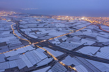 Greenhouses. Sea of plastics. Roquetas de Mar, Alameria, Spain