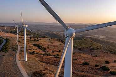 Wind power plant, in Casares, Malaga, Spain