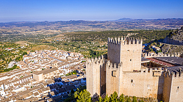 Renaissance castle and white village, Velez Blanco, Almeria, Andalucia, Spain,