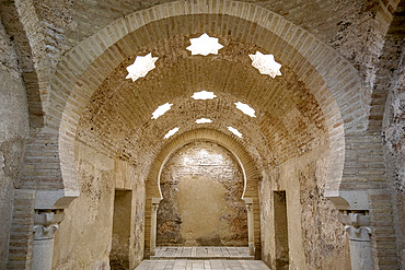 Arab Baths Cultural Center at Villardompardo Palace, Jaen city. Andalusia, Spain