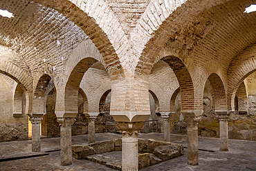 Arab Baths Cultural Center at Villardompardo Palace, Jaen city. Andalusia, Spain