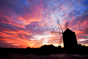 Old Windmill at sunset, Sant Francesc, Formentera