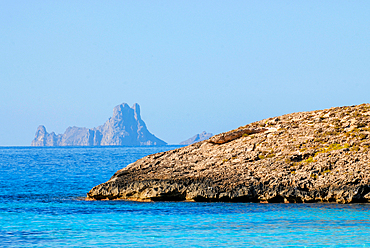 View of Es Vedra from Ses Illetes beach, Formentera