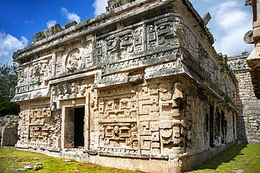 The Church and Nunnery at Chichen Itza Archaeological Site in Yucatan Peninsula, Quintana Roo, Caribbean Coast, Mexico