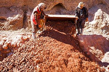 Miners at Pailaviri mine, Cerro Rico, Potosi, Bolivia