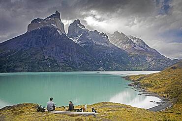 Mirador Cuernos, in Lago Nordenskjöld, You can see the amazing Cuernos Del Paine and Monte Almirante Nieto, Torres del Paine national park, Patagonia, Chile