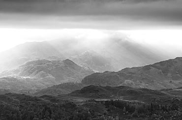 Views over the fells from Grey Crag, near Grasmere, Lake District National Park, UNESCO World Heritage Site, Cumbria, England, United Kingdom, Europe