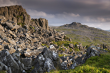 Bera Bach from Bera Mawr, Carneddau Mountains, Snowdonia National Park, Eryri, North Wales, UK