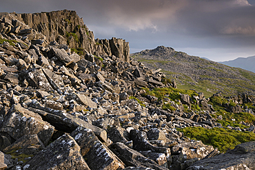 Bera Bach from Bera Mawr, Carneddau Mountains, Snowdonia National Park, Eryri, North Wales, UK