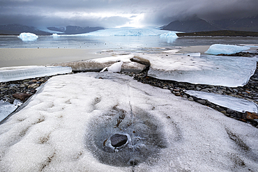 Fjallsárlón Iceberg Lagoon, Vatnajökull National Park, Southern Iceland, Europe