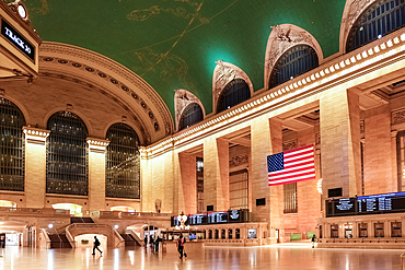 Architectural detail of Grand Central Terminal (GCT) (Grand Central Station) (Grand Central), a commuter rail terminal, third busiest of North America, Midtown Manhattan, New York City, United States of America, North America