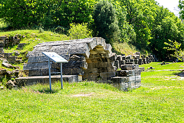 The Roman period water storage cistern building, Apollonia Archaeological Park, Pojan, Albania, Europe