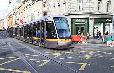 LUAS urban public transport light rail tram system, city of Dublin, Republic of Ireland, Europe