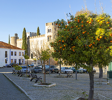 Hotel tourist accommodation in former castle, Pousada Castelo de Altivo, Alvito, Baixo Alentejo, Portugal, Europe