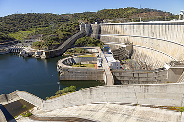 Barragem do Alqueva, Rio Guadiana river, Alqueva dam hydroelectric power, Moura, Portugal, Europe