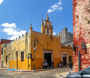 Capilla el Divino Maestro chapel church building, Merida, Yucatan State, Mexico, North America