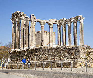 Templo Romano (Roman temple), Evora, UNESCO World Heritage Site, Alto Alentejo, Portugal,Europe