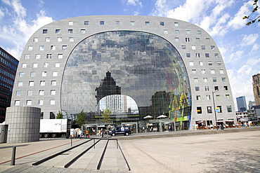 Markthal building in Binnenrotte, central Rotterdam, Netherlands, completed 2014 architects MVRDV