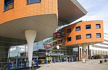 Modern architecture railway station, Amersfoort, Netherlands