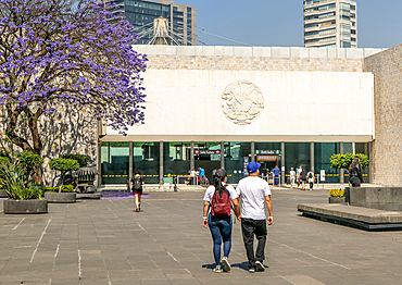 Exterior of the National Anthropology Museum, Museo Nacional de Antropología, Mexico City, Mexico, North America