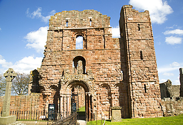 Ruins of Lindisfarne Priory, Holy Island, Northumberland, England, UK