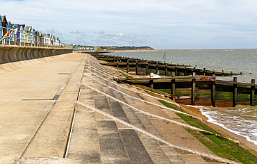 Coastal defences against erosion at Felixstowe, Suffolk, England, UK