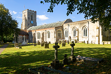 Village parish church of Saints Peter and St Paul, Kedington, Suffolk, England, UK