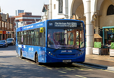Park and Ride route 800 single decker bus, ADL/TransBus Enviro300, town centre of Ipswich, Suffolk, England, UK