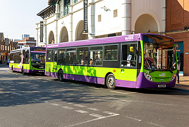 Ipswich Buses single decker ADL Enviro200 bus town in centre of Ipswich, Suffolk, England, UK