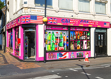 Candy Corners convenience store shop, Dogs Head Street, town centre of Ipswich, Suffolk, England, UK