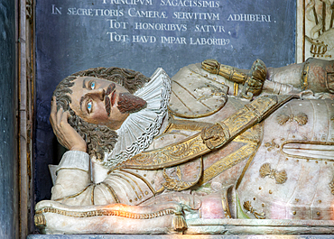 Family memorial monument in church of Saint Mary, Helmingham, Suffolk, England, UK - Sir Lionel Tollemache second baronet died 1640