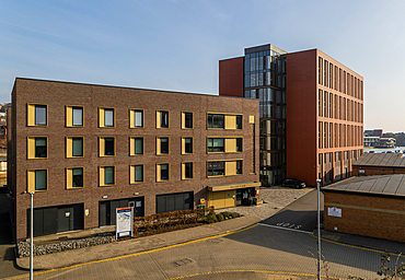 Cygnet Wharf buildings, University of Lincoln, Brayford Campus, Lincoln, Lincolnshire, England, UK