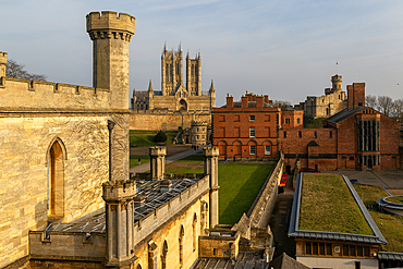 Cathedral, Victorian prison and Crown Court building, inside Lincoln Castle, city of Lincoln, Lincolnshire, England, UK