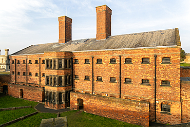 Exterior of Victorian jail museum, Lincoln Castle, city of Lincoln, Lincolnshire, England, UK