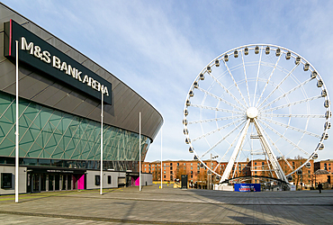 Wheel of Liverpool, M&S Bank Arena conference event venue building, Liverpool, England, UK Wilkinson Eyre Architects 2008