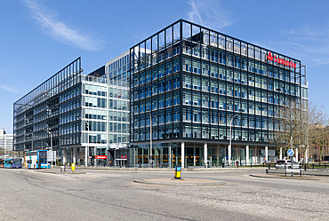 Banco Santander head offices, Unity Place, Milton Keynes Central, Buckinghamshire, England, UK