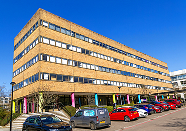 Office block buildings in Midsummer Boulevard, Milton Keynes Central, Buckinghamshire, England, UK Margaret Powell House