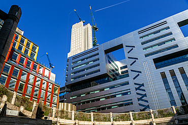 Redevelopment construction of new buildings at Broadgate, Liverpool Street, London, England, UK