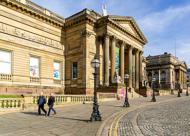 Neoclassical architecture of the Walker art gallery building, city centre of Liverpool, England, UK opened 1877