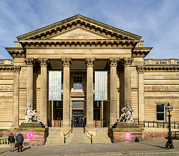 Neoclassical architecture of the Walker art gallery building, city centre of Liverpool, England, UK opened 1877