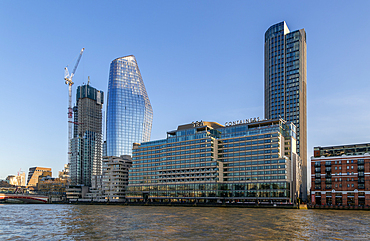 Southbank Central skyscraper office blocks, Sea Containers building, Blackfriars Bridge, Southbank, River Thames, London, England, UK